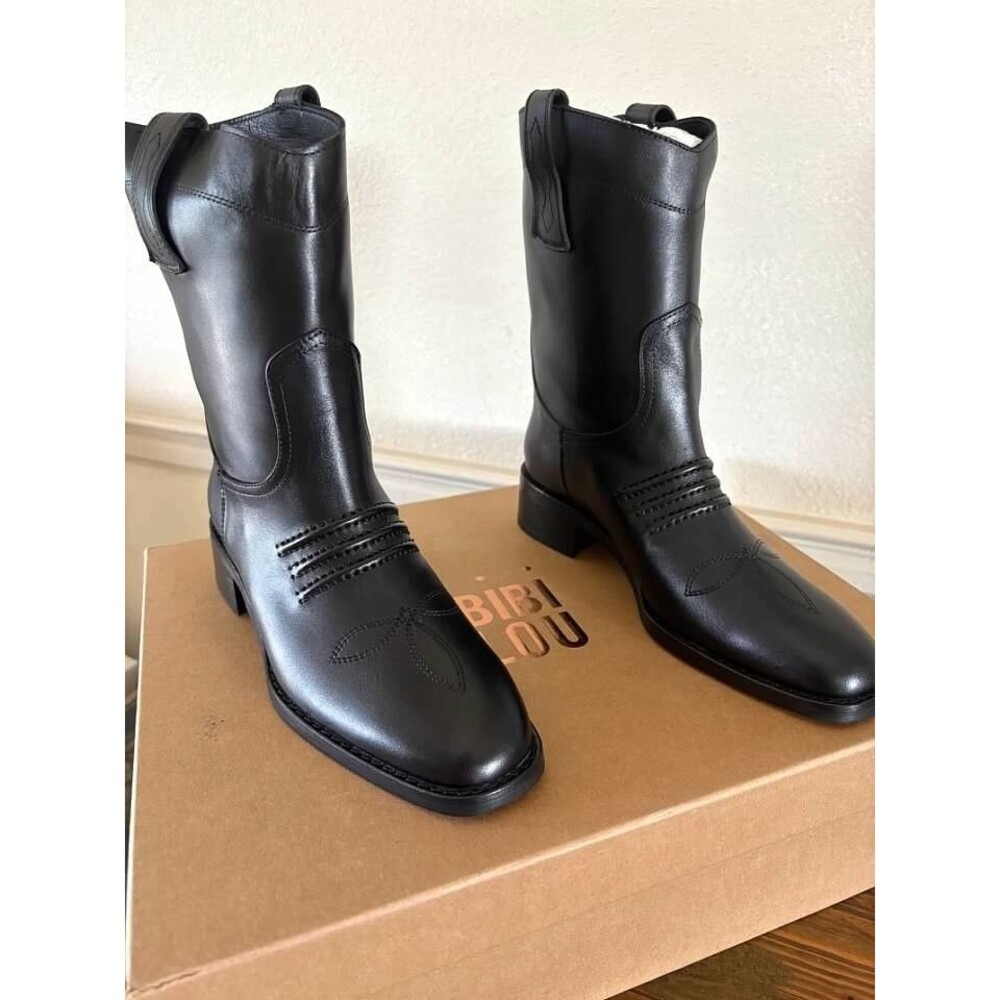 Bibi Lou Briana Women Western Boot Black EUR Size 35 US 4.5/5-NIB